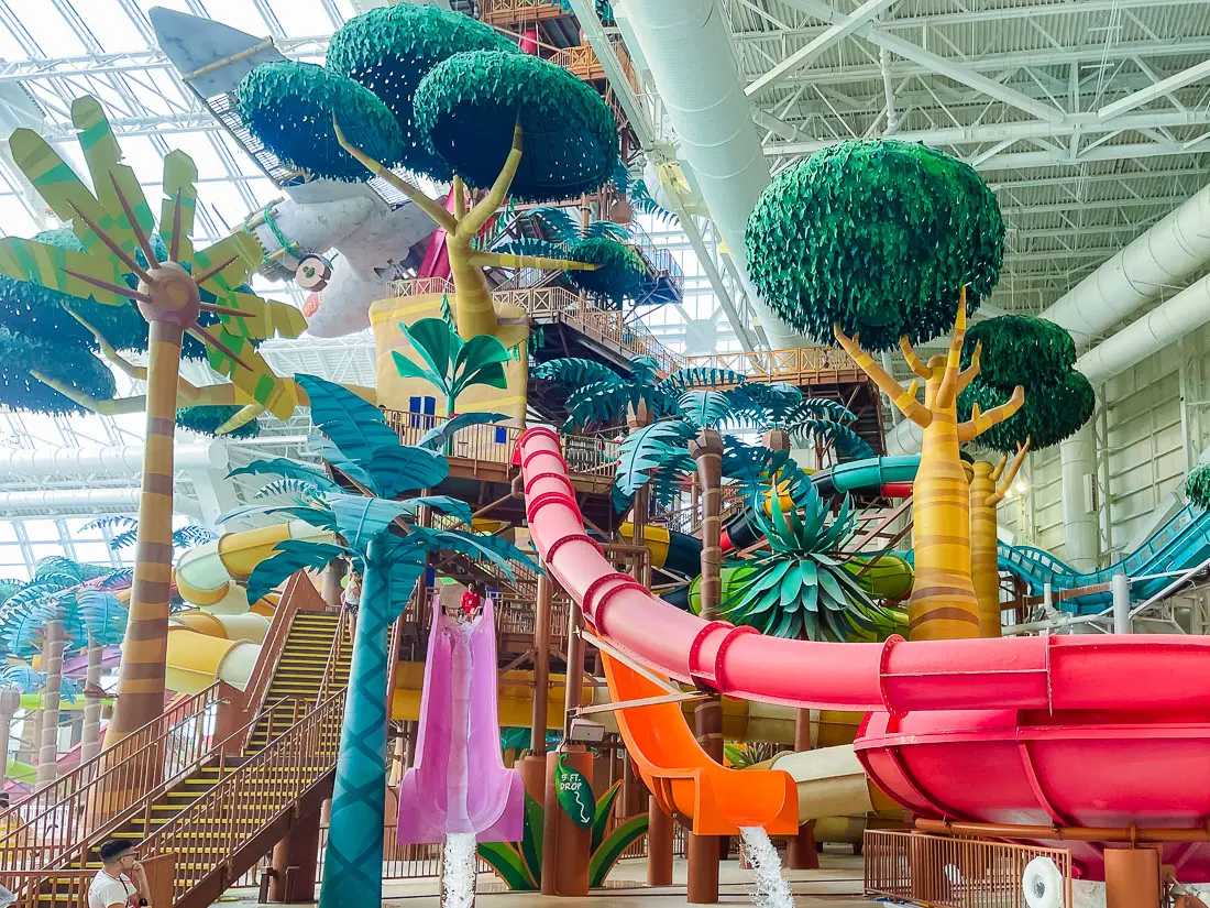 slides and rides at the American Dream Water Park